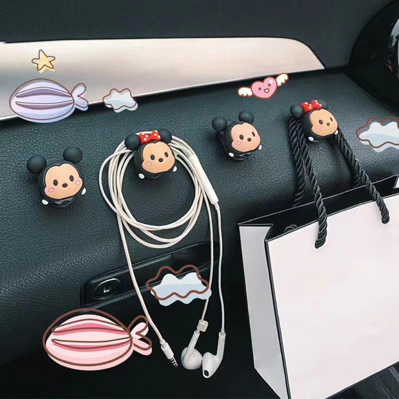 

Disney Cars Traceless Hook Strong Adhesive Front Seat Back Car Hook Anime Cute Accessories Decoration Interior for Women Girls