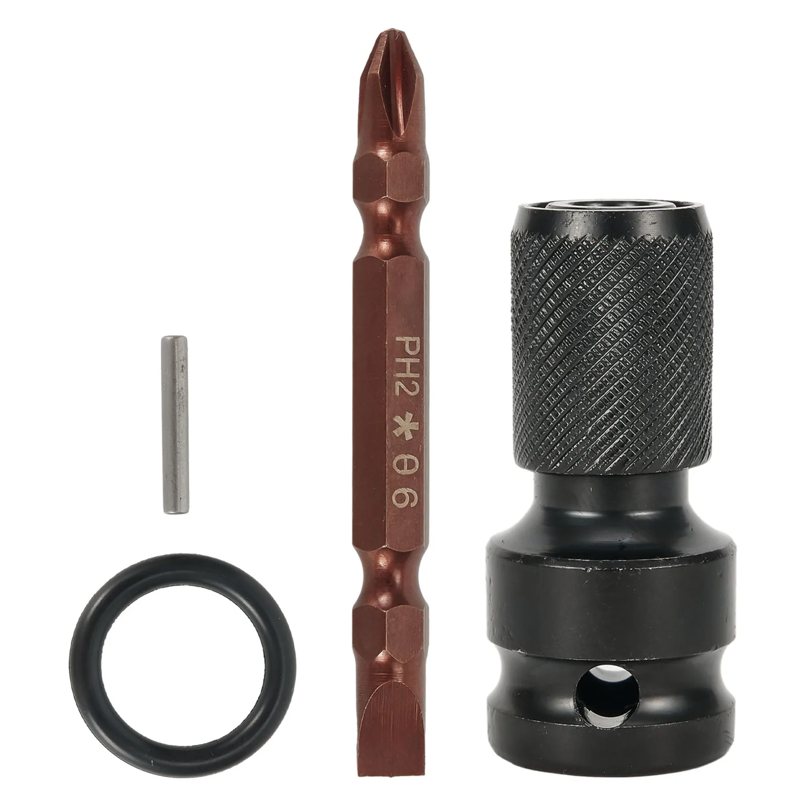 

Socket Converter with Screwdriver 1/2 Square to 1/4 Hex Shank with Double Head Screwdriver and PH2 & SL Bit Heads