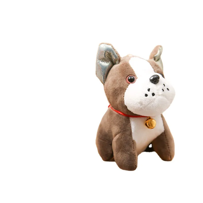 Новый модный крутой бульдог милый плюшевый реалистичный подвесной брелок для