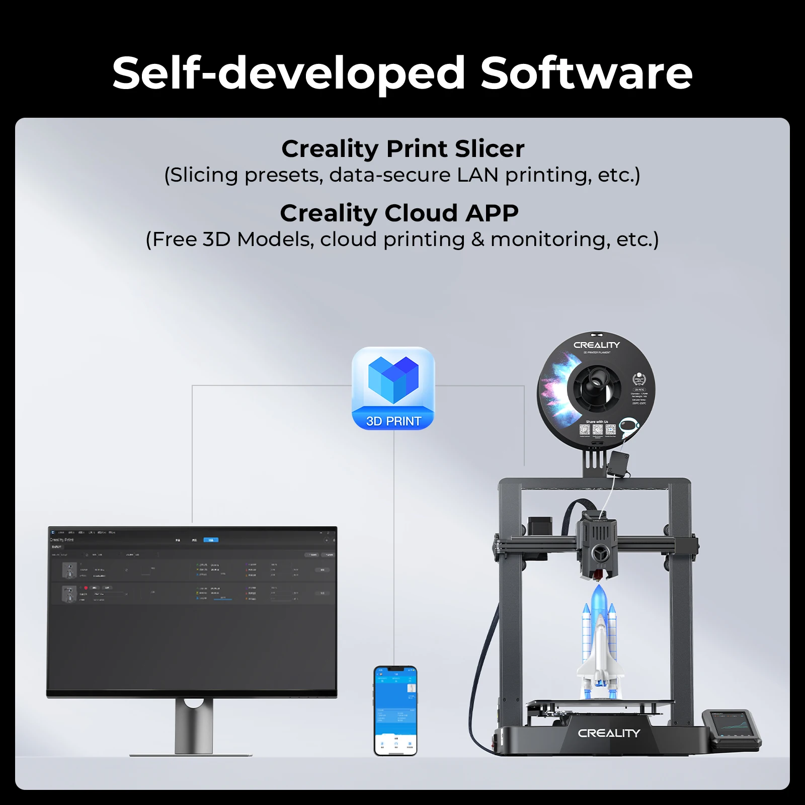 3D-принтер Creality Ender 3 V3 SE/KE Sprite прямая экструзия 250 мм/с более быстрая скорость