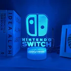 3d-ночник для игровой комнаты Nintendo Switch, настраиваемая Настольная лампа с сенсорным управлением, с логотипом, для детей, рождественский подарок