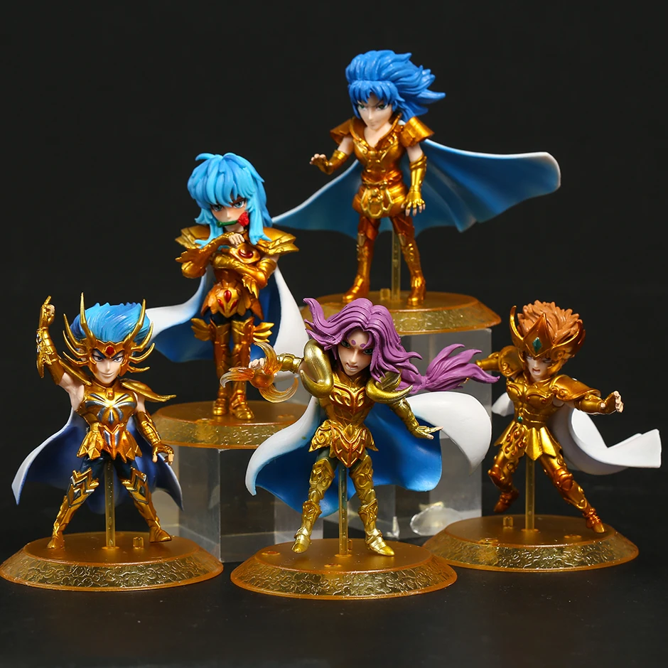 

Saint Seiya Knights of the Zodiac Aiolia Aphrodite Kanon Death Mask Mu PVC Collection Figurine Toys Model Dolls 5pcs/set 10cm