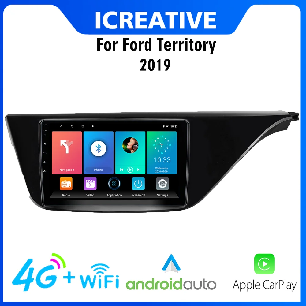 

2 Din 4G Carplay For Ford Territory 2019 9 inch Car Multimedia Player Android Wifi GPS Navigation Car Radio AutoRadio