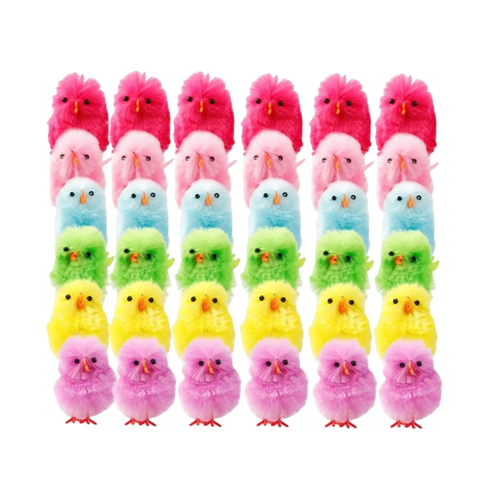 

36 Pieces Lifelike Chicken Figurine Plush Animal Toy for Holiday Decoration