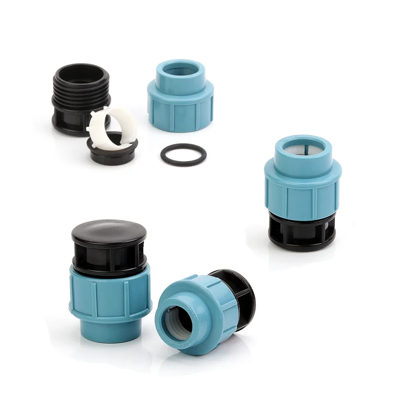 

1PCS 1/2" 3/4" 1" Plastic PE Plug Water Pipe Bulkhead Quick Head Connector Tank Adapter Water Saving Irrigation