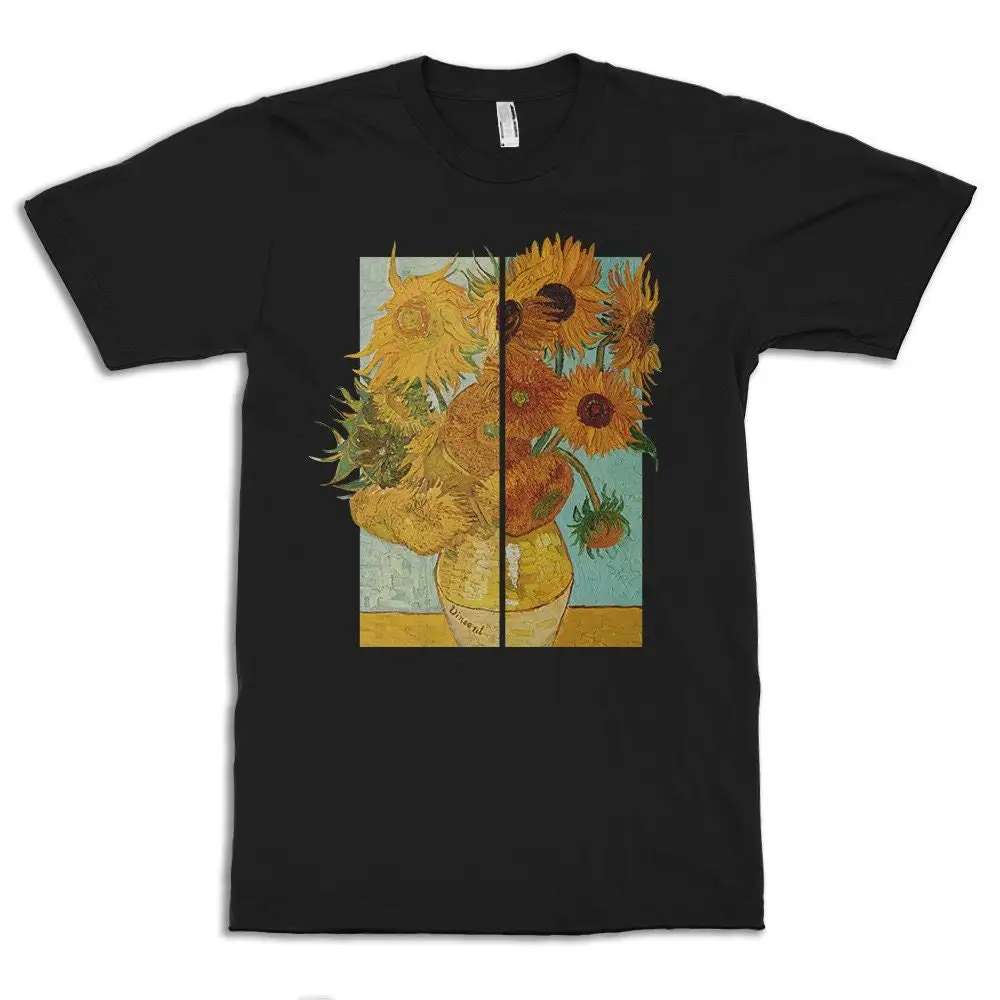 Футболка с изображением Винсента Ван Гога подсолнухов мужская женская футболка