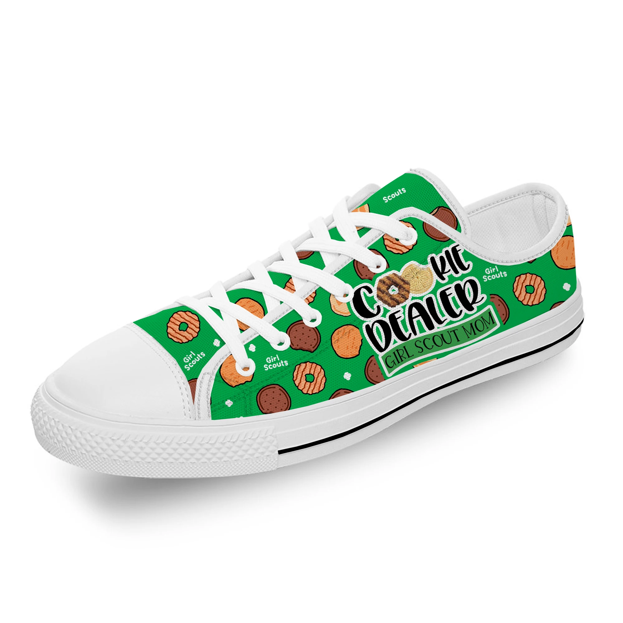 

Cookie Dealer Girl Low Top Sneakers Mens Womens Teenager Casual Shoes Canvas Running Shoes 3D Print Breathable Lightweight shoe
