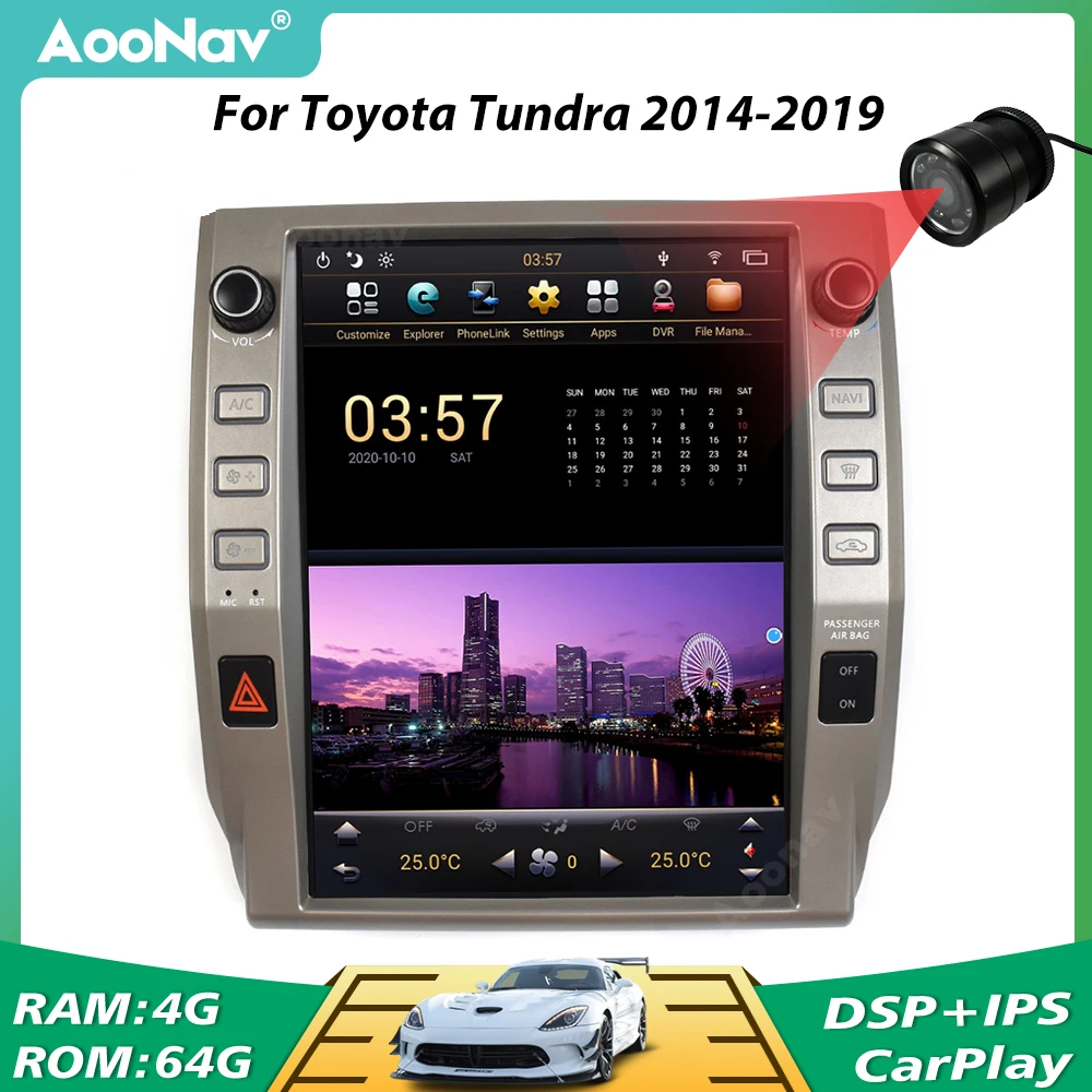 

For Toyota Tundra 2014 2015 2016 2017 2018 2019 PX6 Car Radio 2Din Vertical Screen GPS Navigation Audio Multimedia Player