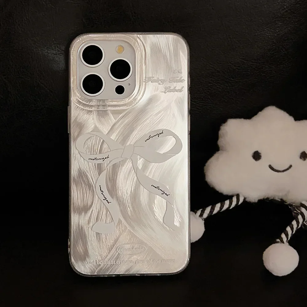 Фея галстук-бабочка Перья лазерное покрытие арт Чехол для телефона iPhone 16 15 14 13 12 11