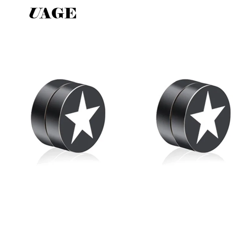 UAGE 1 пара панк для женщин и мужчин сильный магнит магнитные серьги-гвоздики без