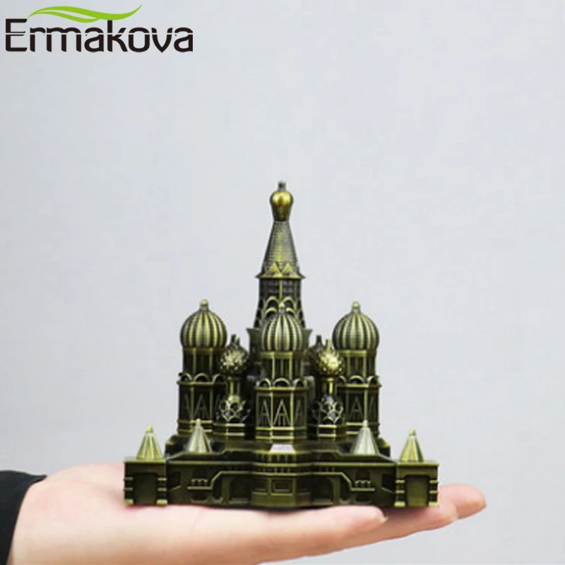Ermakova Ретро Бронзовая Металлическая Фигурная Модель Кремля в Москве для Украшения Гостиной, Винтажный Декор Для Дома на Рабочем Столе, Подарок