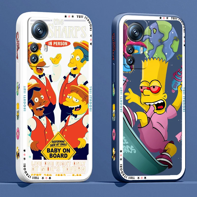 

Disney Luxury Simpsons Phone Case For Xiaomi Mi 13 12S 12 12X 12T 11i 11T 11 10 10S 10T Pro Lite Ultra 5G Liquid Left Rope