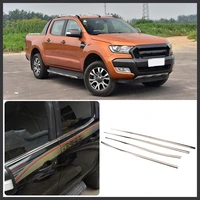 for 2012 2022 ford ranger stainless steel car window trim strip protection strip car exterior detail protection accessories