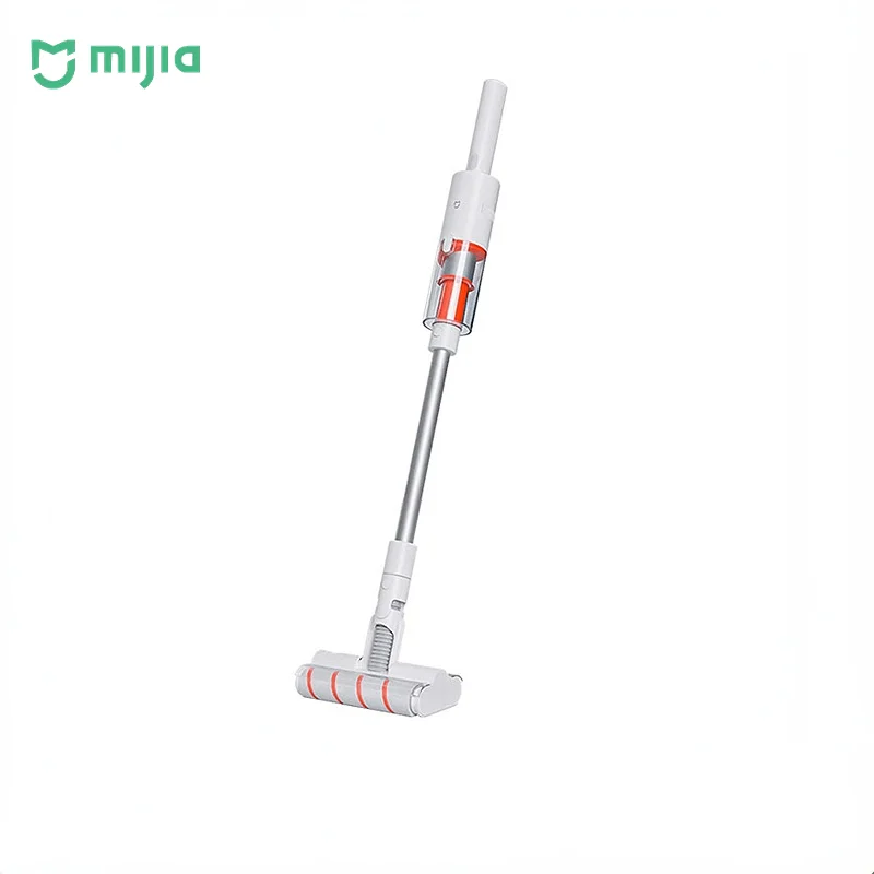 Xiaomi mijia aspirador de pó portátil para casa varrendo 100aw forte sucção ciclone multi funcional dupla escova poeira coletor