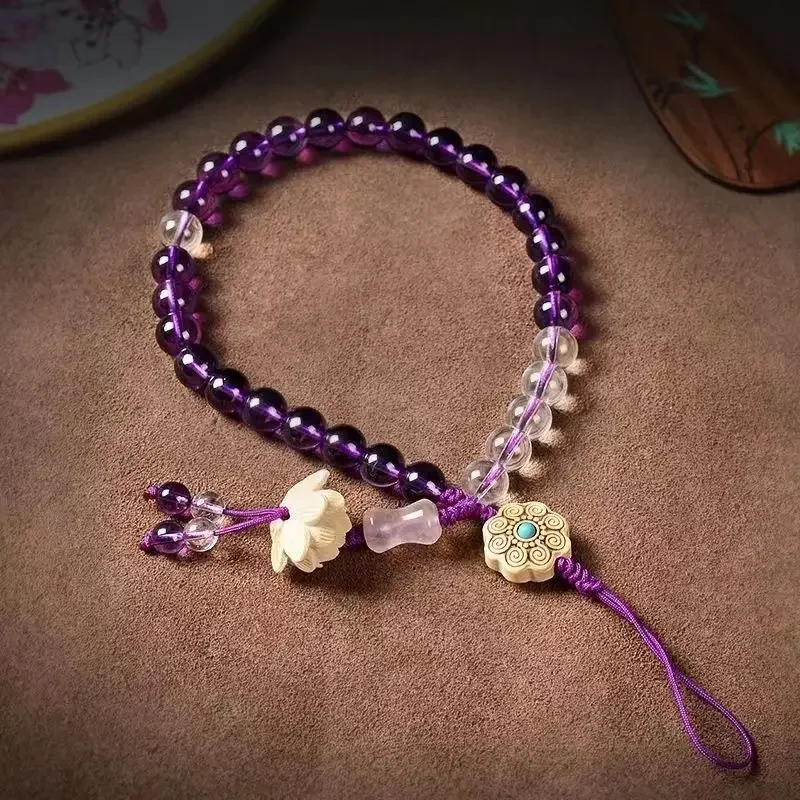 Цепочка для мобильного телефона в китайском стиле кулон из киновари хрустальный