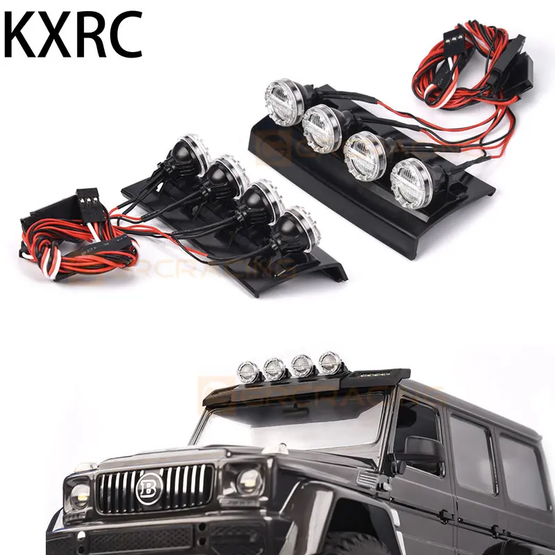 

KXRC Metal LED Roof Light Off Road Search Lamp Accessories for 1/10 RC Crawler Car Traxxas TRX4 G500 TRX6 G63 Upgrade Parts