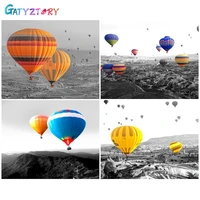 gatyztory diy pictures by numbers hot air balloon kits painting by numbers landscape drawing on canvas hand painted picture gift