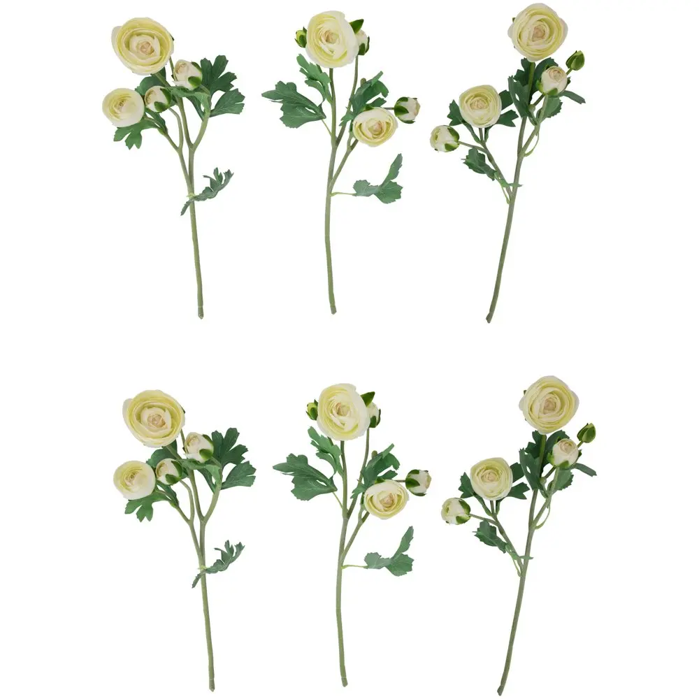 

Набор из 6 искусственных цветочных спреев Ranunculus, 21 дюйм