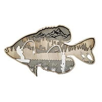 fishing and hunting pendant forest animal home decoration perch salmon pendant wall decoration christmas goods a