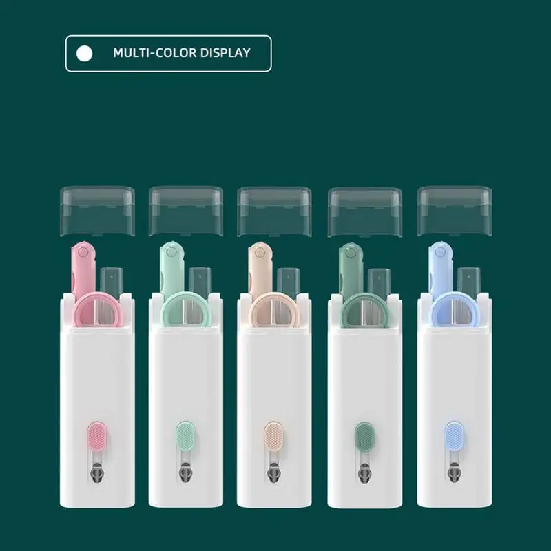 

Щётка для чистки клавиатуры 7 в 1 Набор для чистки клавиатуры, многофункциональные инструменты для чистки компьютера, набор для вытягивания клавиш для наушников и телефонов