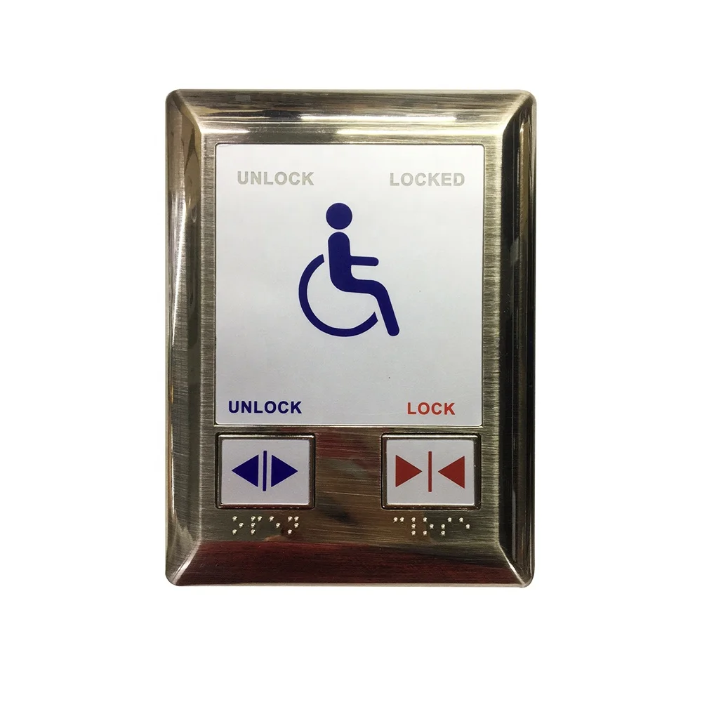 

Кнопочный замок из нержавеющей стали, кнопка для разблокировки туалета для людей с ограниченными возможностями, система контроля доступа, дверная система безопасности