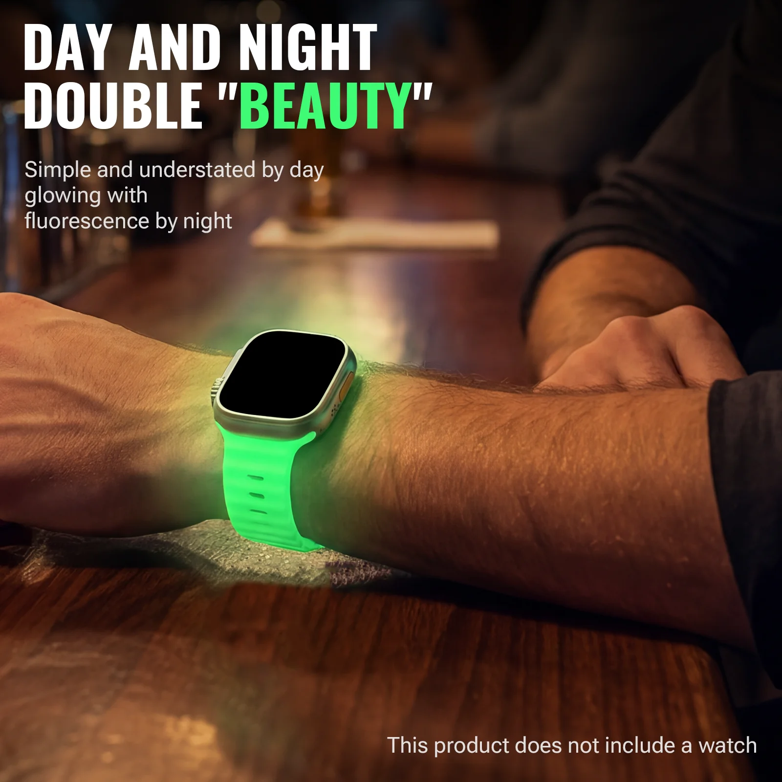 Светящийся силиконовый ремешок для часов, подходит для Apple Watch UltraSeries1-11SE 38404142S123 42MM44454649MM (art.: 3920dbbe00d33) - 3920dbbe00d33