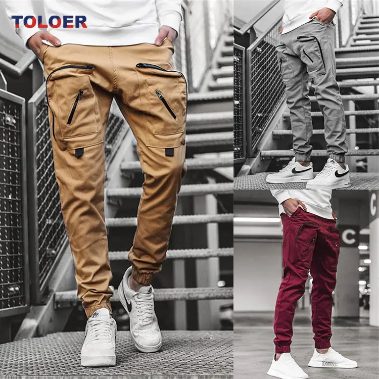 

2023 New Mens Casual Cargo Joggers Pants Streetwear Male Fashion Hip Hop Harem Trousers Man Harajuku Jogger Sweatpant Trousers
