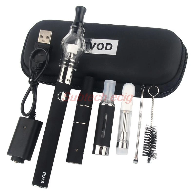 

4 In 1 Vaporizer Evod Vape Pen with CC-ELL Ago G5 Dry Herb MT3 Eliquid Glass Globe Wax Atomizer 4 In 1 Vaping Ecigs Starter Kits