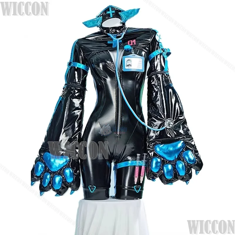 Аниме Miikku костюмы для косплея женские Kawaii сексуальное кожаное боди костюм с