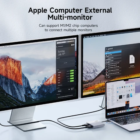 Hagibis Адаптер USB-C/USB 3.0 на 2 HDMI