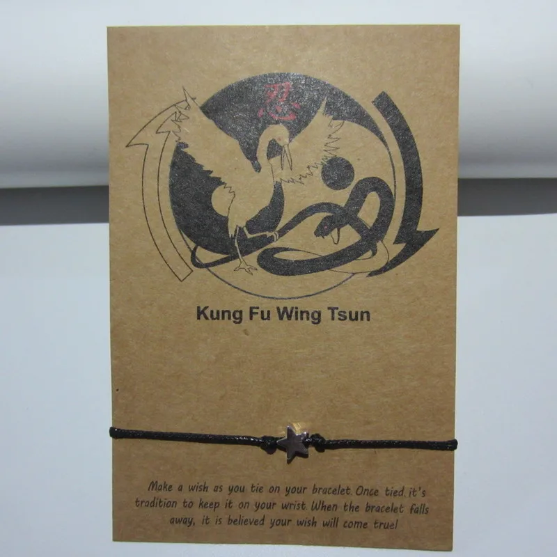 

kung fu wing chun Make A Wish Bracelet for men Simple Bracelet Adjustable Braiding Lucky Macrame Rope Charm Bracelets Diy Gifts