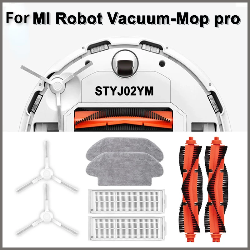 

For Xiaomi Mi Robot Vacuum-Mop Pro STYJ02YM Hepa Filter Main Brush Roller Mop Cloth Side Brush Cleaner Vacuum Cleaner Parts