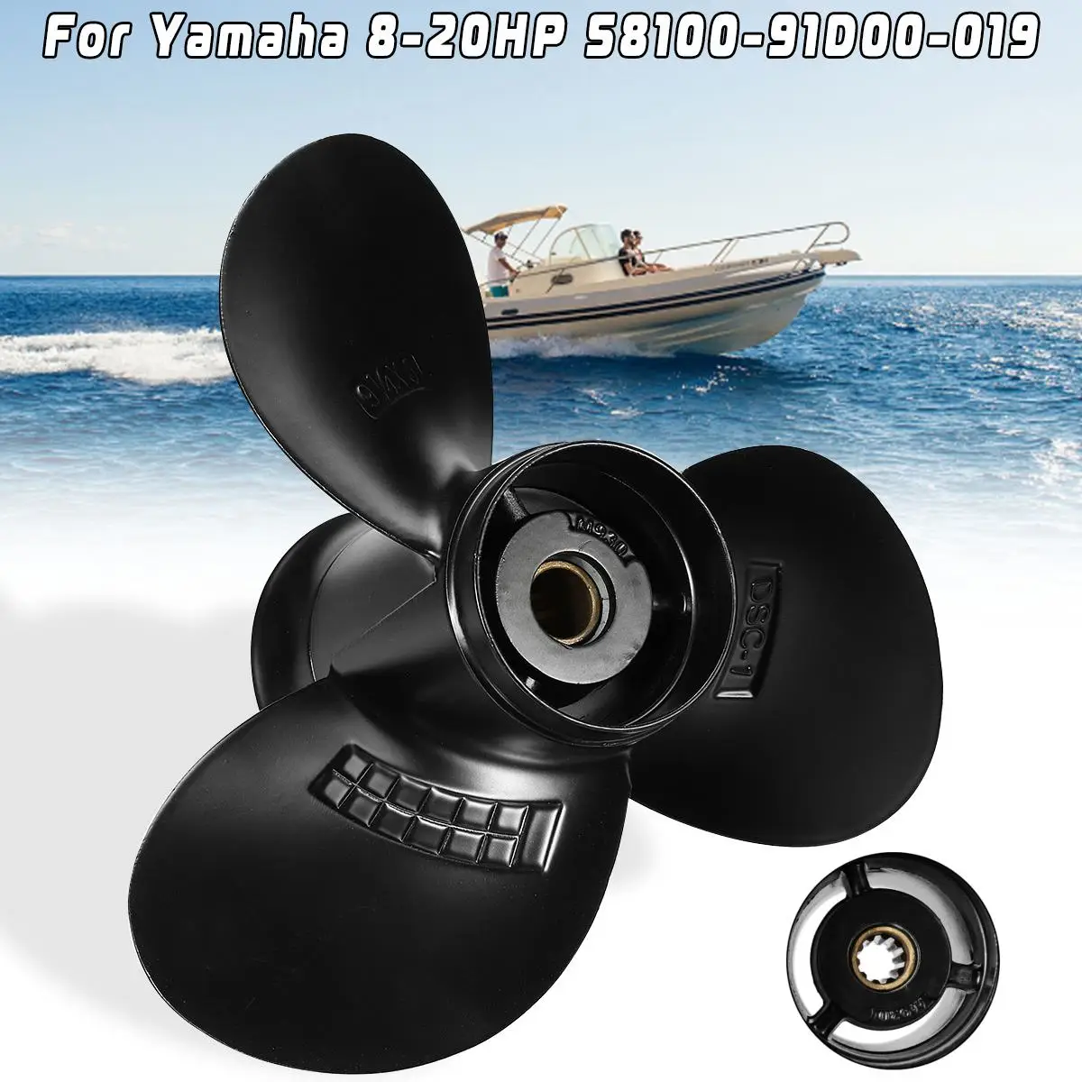 

58100-91D00-019 Aluminum Outboard Propeller 9 1/4 x 8 For Suzuki Boat Engine 8-20HP