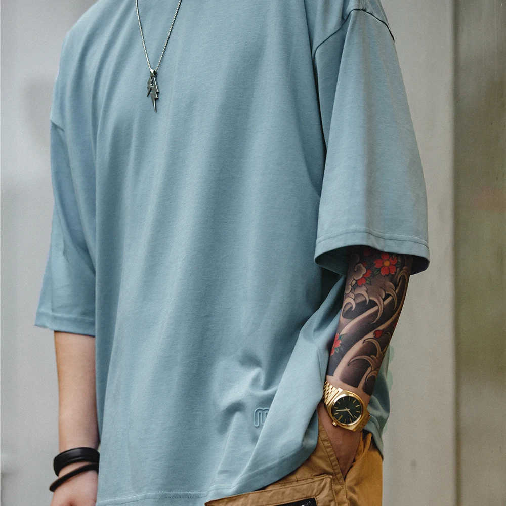 Мужская футболка с коротким рукавом Maden свободная Удобная Однотонная из вискозы