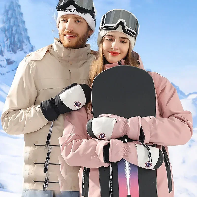 

Лыжные перчатки, зимние перчатки для женщин, уличные спортивные теплые зимние перчатки с подогревом для езды на велосипеде и мотоцикле, перчатки для езды на сенсорных экранах для мужчин