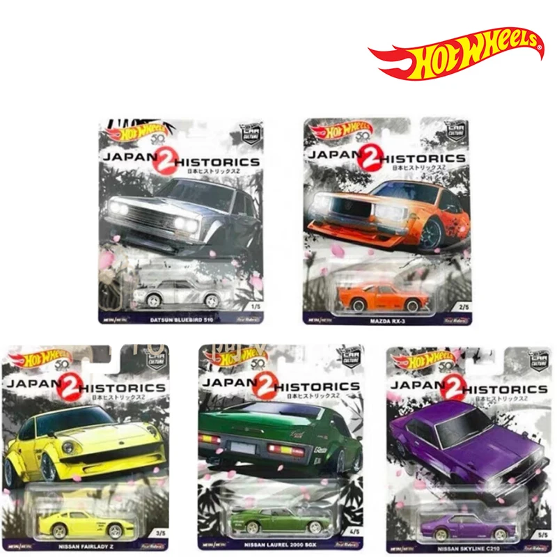

Hot Wheels MAZDA RX-3 NISSAN LAUREL 2000 SKYLINE Автомобильная культура японская история 1/64 коллекционные модели коллекционные игрушки