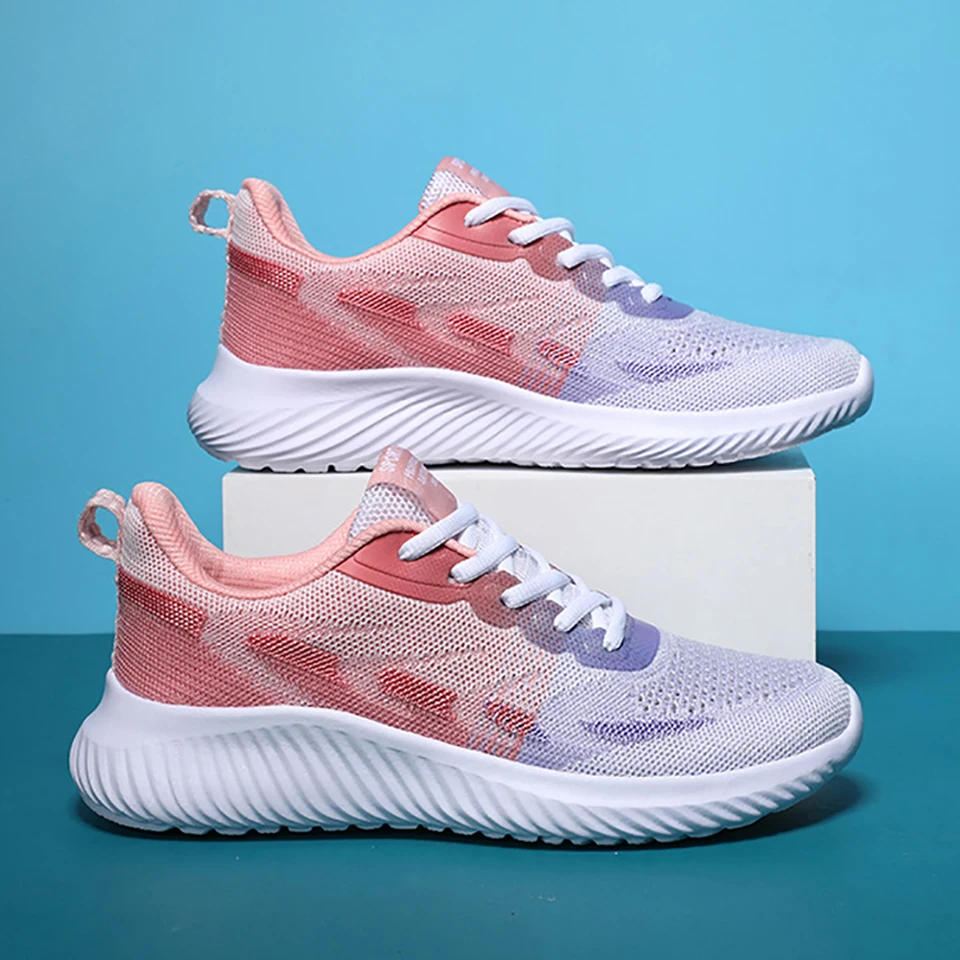 Loekeah Women Running Sneakers Light Weight Breathable Mesh Casual Shoes For Ladies Comfortable Soft Athletic Footwear Tennis