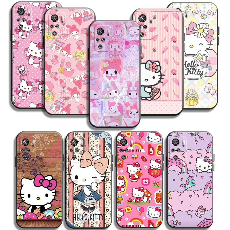 

Hello Kitty 2022 Phone Cases For Xiaomi Redmi Note 10 10 Pro 10S 10 5G Soft TPU Funda Coque Carcasa