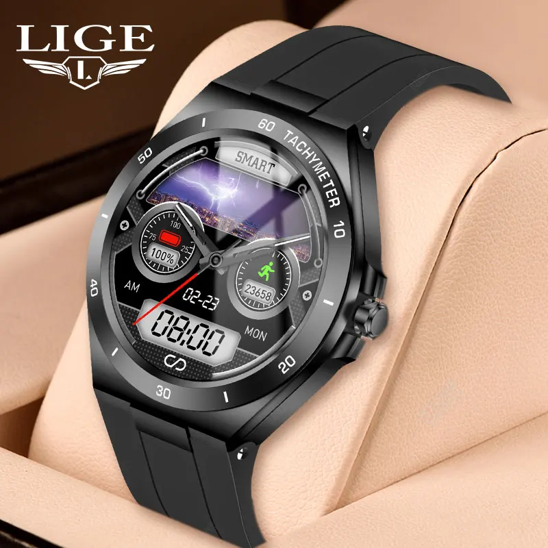 

LIGE Smart Watch Men ECG Waterproof Sports Watch Bluetooth Call Blood Pressure Monitoring Smartwatch Watches Women relogio