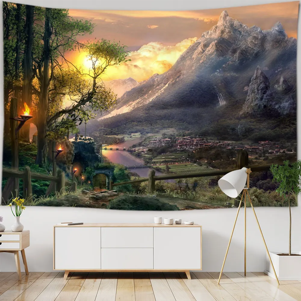 

Лесные растения, акварель, пейзаж, природный пейзаж, гобелен, подвесной гобелен для дома, спальни, гостиной, декоративный гобелен