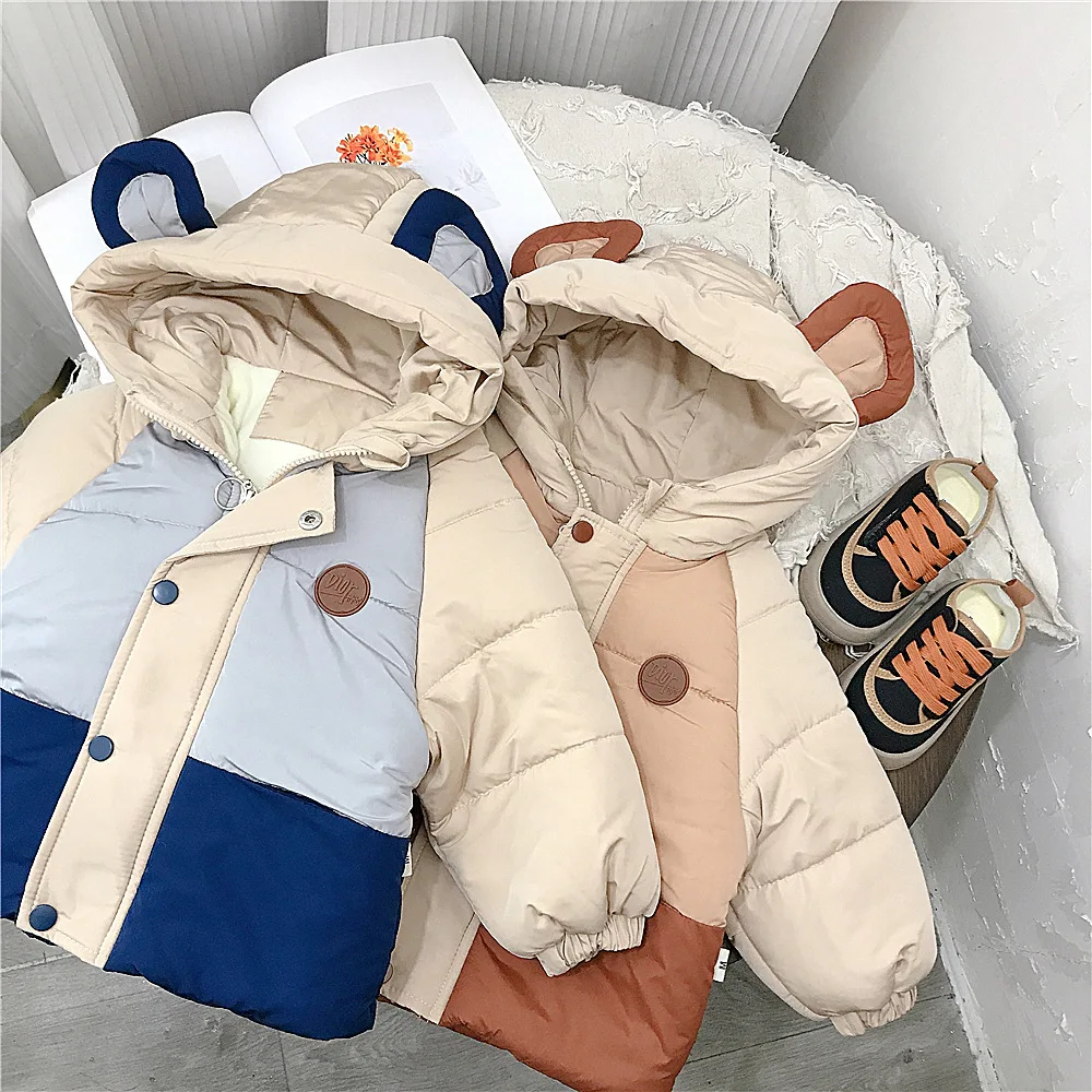 Одежда на хлопковой подкладке для девочек и мальчиков детская новая зимняя