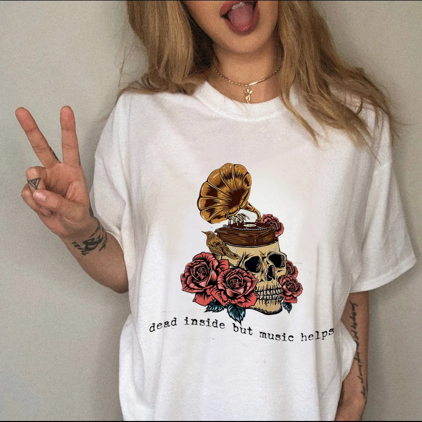 

Clothes T-shirts Short Sleeve Flowers Cute Print Women Cartoon Casual Fashion Graphic Regular Tshirt Top Lady Female Tee