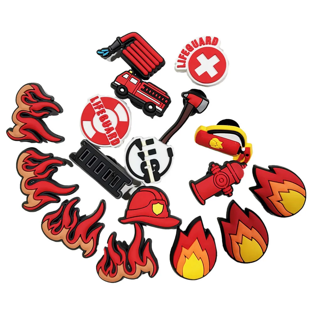

Shoe Charms Decorations Fits for Crocs Accessories Fireman Pins Buckle Boys Girls Kids Women Teens Christmas Gifts Party Favors