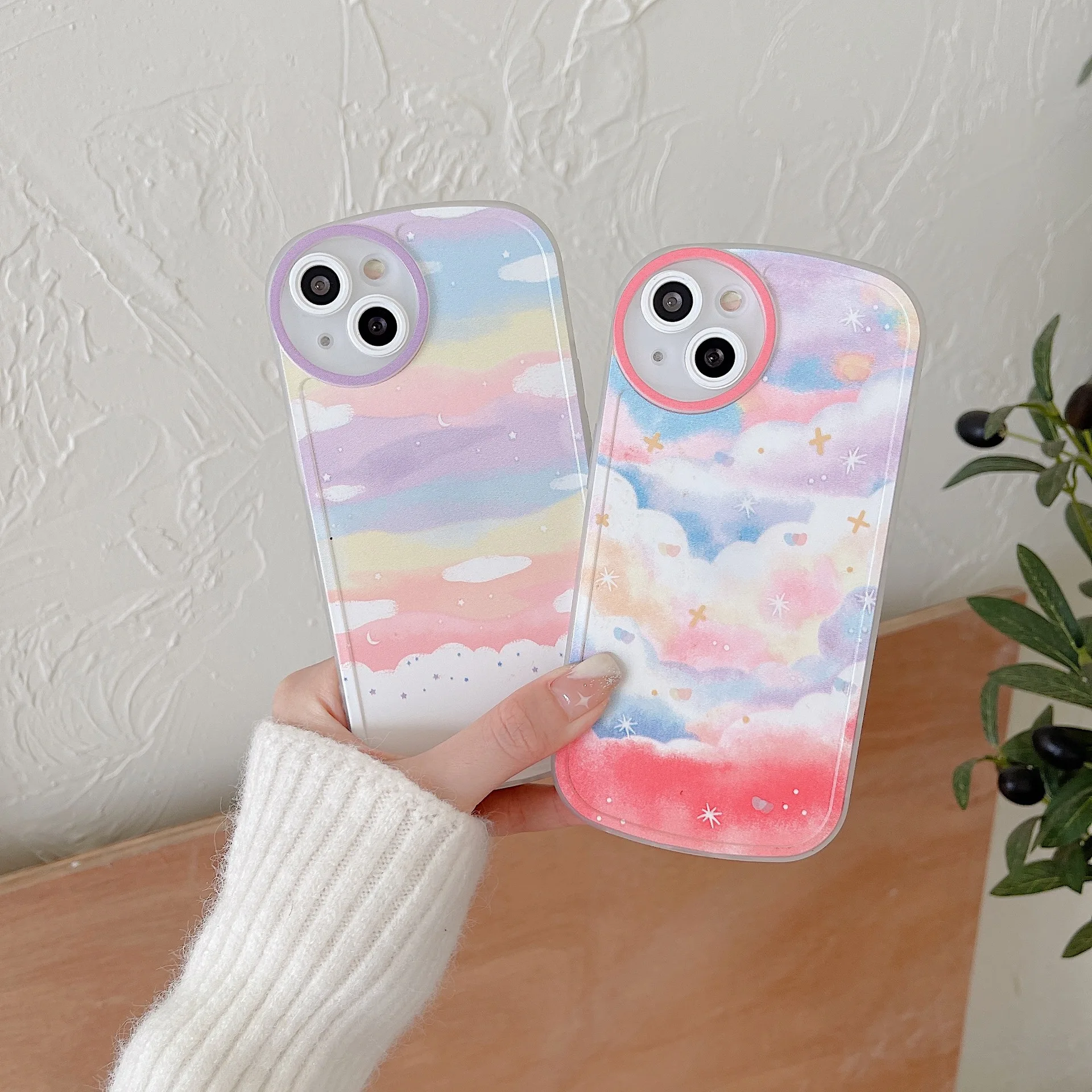 

Модный мягкий чехол из ТПУ с красочными облаками для Iphone 13, 12, 11 Pro Max, X, XR, XS Max, чехол-накладка для Iphone 13, 12, 11 Pro Max