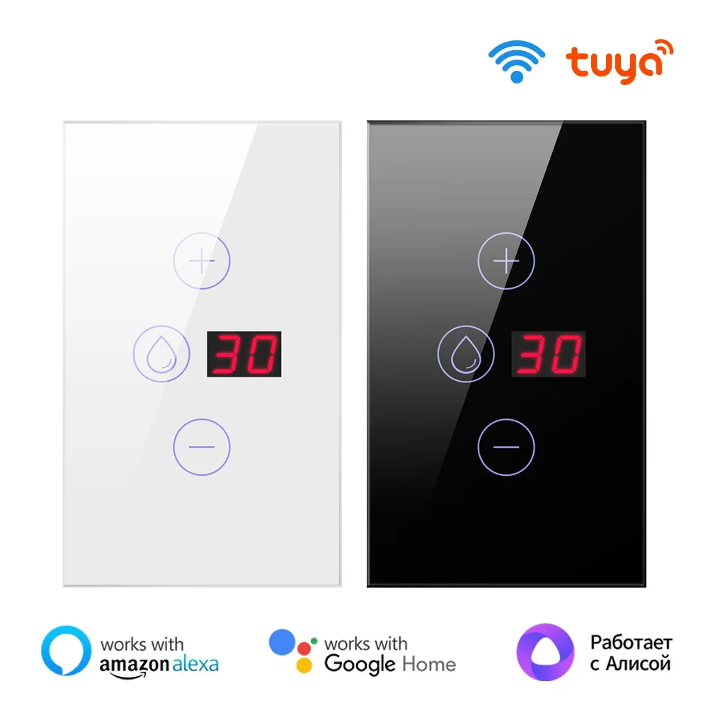 

Умный переключатель котла с Wi-Fi, 4400 Вт/20 А, функция мини-таймера 15/30, переключатель водонагревателя, голосовые работы для Alexa Google Home