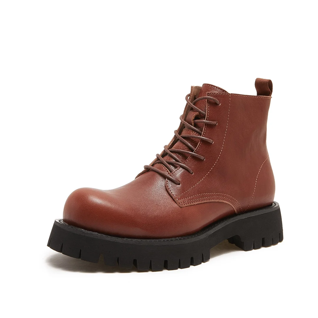 

Ботинки мужские короткие из натуральной кожи, на шнуровке