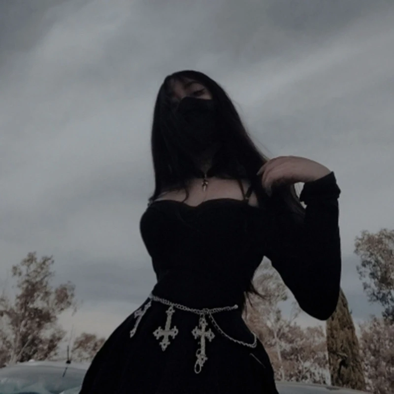 Модная поясная цепочка регулируемая крестообразная на живот винтажная для тела