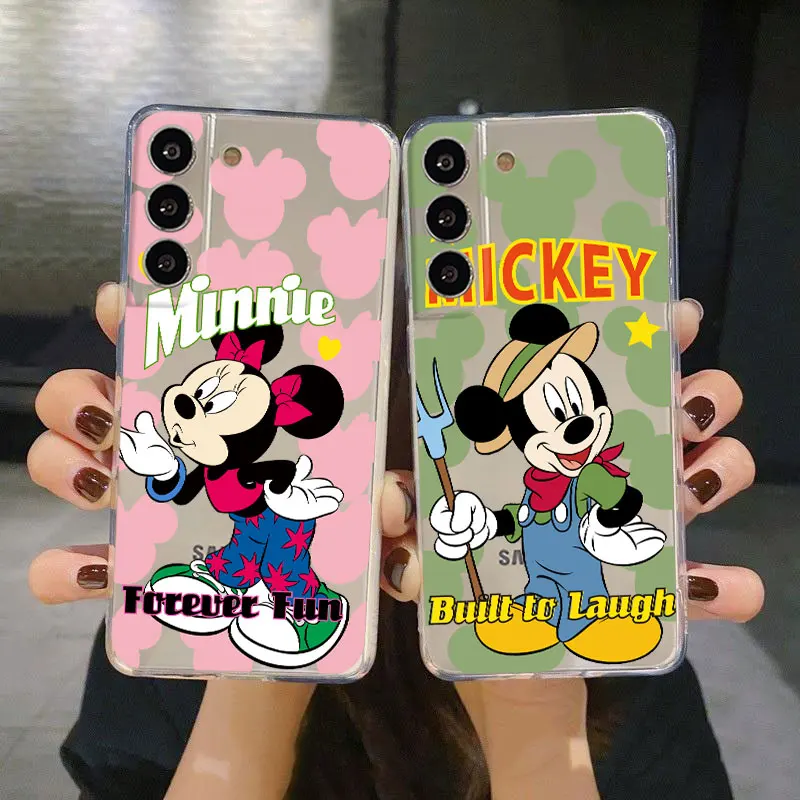 

Transparent Minnie Mickey Mouse Illustration For Samsung 9 S20 FE 2022 S21 Plus S9 S22 Ultra 5G 10 S8 Note 20 S10 S10e Funda