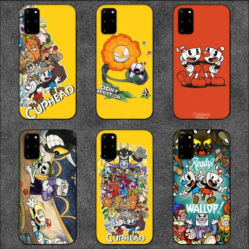 Чехол Cuphead для телефона Samsung Galaxy S10 S20 S21 Note10 20Plus Ultra Shell