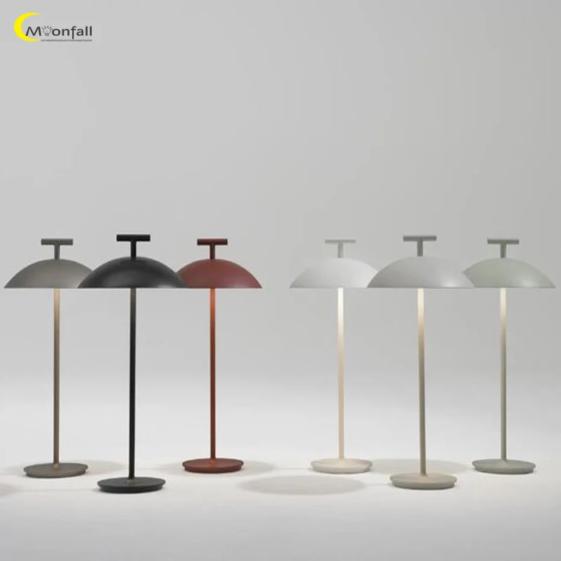 Фото Cmoonfall Led Nordic Bed Прикроватная комната Украшение Дизайн Гриб Беспроводная перезаряжаемая настольная лампа для учебы Ночной обеденный светильник №4
